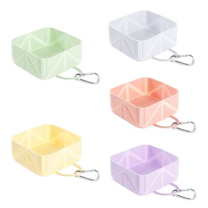 Bol pour chien pliable en silicone personnalisé avec logo, vente en gros, nouvelles couleurs, pour voyages en plein air, randonnée, camping, distributeur de nourriture pour animaux de compagnie - Product Image 5