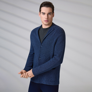 Blazer Cardigan en Maille de Coton pour Homme, Col Boutonné Personnalisé, Col en V, Style Décontracté et Professionnel - Product Image 5