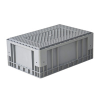 Caisse en plastique à fond grillagé UGET avec matériau épaissi pour le stockage en entrepôt intelligent, solution de stockage de caisses verticales pour la logistique