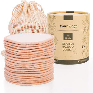 Produttore all'ingrosso lavabile personalizzato fibra di bambù carbone può essere riutilizzato struccante pad - Product Image 1