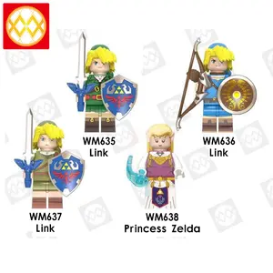 ขายส่ง link ดาบ shield-The-Of-Zelda ตุ๊กตาป๊อป WM6053,ตัวละครในเกมคือ Princess Zelda Link Archer Shield ของเล่นตัวต่อดาบสำหรับเด็ก