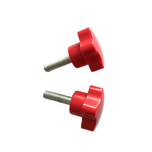 Kenop Plastik Warna Merah Standar/ Gagang Bakelite untuk Mesin / Kenop Plastik Berbentuk Bintang Lima yang Dibuat dengan Cetakan Injeksi - Product Image 1