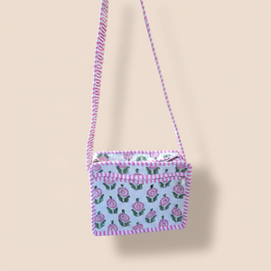 Bolsos cruzados de algodón 100% con estampado de bloques para mujer, ligeros, a la moda, estilo bohemio, bandolera individual para verano/invierno - Product Image 3