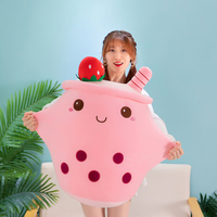 Populaire Schattige Boba Bubble Tea & Fruit Stof Knuffels Knuffels Knuffels Kids Cadeau Knuffels