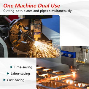 Cortador láser refrigerado por agua certificado CE de Rayther para acero al carbono, acero inoxidable, aluminio, 3000W, 6000W, hoja de tubería integrada - Product Image 5