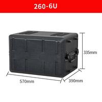 Boîtier de transport en plastique PE pour mixeur audio, rack de haut-parleurs, boîte à outils, boîte de rangement 6U pour amplificateur et équipement de scène