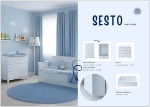 Armario Moderno de 3 Puertas para Dormitorio de Bebé SESTO de Fantástica Calidad, Ofrece Estética y Funcionalidad - Product Image 5
