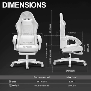 Chaise de jeu inclinable en cuir robuste pivotante à 360 degrés, capacité 150 kg, OEM ODM, avec accoudoirs réglables pour la maison - Product Image 5
