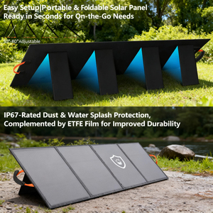 Panel Solar Monocristalino Plegable de Alta Resistencia de 400W, 23% de Alta Eficiencia, Certificado TUV, Diseño para Todo Clima, para Campamentos en Autocaravanas - Product Image 5