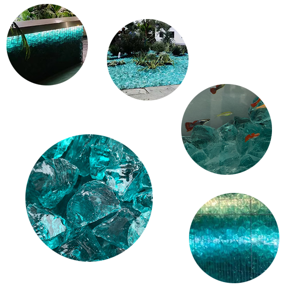 Modern High Transparency Garden Glass Stones