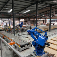 Station de travail robotisée entièrement automatique pour la palettisation des briques, bras d'empilage intégré, spécialement conçu pour les lignes de production de briques en argile frittée