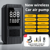 Compresseur de gonflage de pneus sans fil portable 150 PSI avec jauge numérique, arrêt automatique, gonflage rapide, lumière d'urgence, ABS