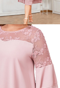 <span class=keywords><strong>In</strong></span> <span class=keywords><strong>pizzo</strong></span> manica corta donna <span class=keywords><strong>taglie</strong></span> <span class=keywords><strong>forti</strong></span> <span class=keywords><strong>abiti</strong></span> Midi ampi <span class=keywords><strong>abiti</strong></span> estivi abbigliamento Casual da ufficio lavoro grande taglia abito XL-5XL - Product Image 4