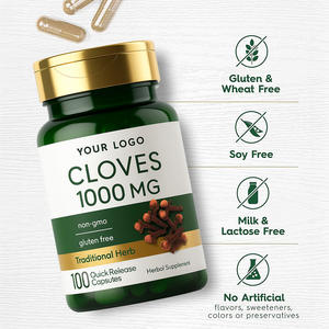Kapsul ekstrak cengkeh bersertifikat GMP 1000mg Super terkonsentrasi Ayurveda ramuan untuk kesehatan pencernaan dewasa dukungan antioksidan OEM - Product Image 4