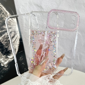 Venta al por Mayor de Fundas para Teléfono con Brillo Epoxi y Accesorios de Mariposas 3D, Triple Protección, para OPPO Realme Narzo 90X 5G FIND X9 PRO - Product Image 5