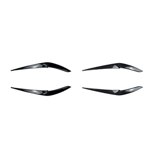Pegatinas para cejas de faros delanteros para Bmw X5 G05 X6 G06 2019 2022, calcomanía para carrocería de coche con textura de fibra de carbono, color negro piano - Product Image 3