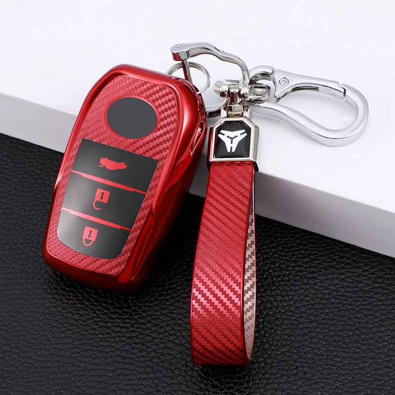 3 Button Red + Keychain