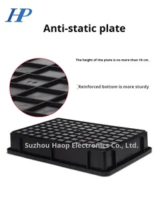 ถาดพลาสติกสี่เหลี่ยมสีดำป้องกันไฟฟ้าสถิตย์ สำหรับเก็บชิ้นส่วนอิเล็กทรอนิกส์แบบแบน สำหรับชิ้นส่วนกล้อง - Product Image 4