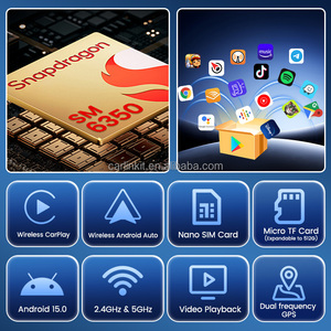 Carlink ชุดระบบ Android 15 Sm6350อะแดปเตอร์ CarPlay ไร้สาย Android รถยนต์อะแดปเตอร์<span class=keywords><strong>ทีวี</strong></span>128GB <span class=keywords><strong>กล่อง</strong></span> Ai สำหรับ Apple YouTube - Product Image 4