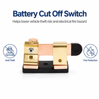 Grade Anti-Corrosion Knife Blade Switch - 17mm Top Post Quick Power Cut-Off Terminal Link for Yacht, Boat & Solar Battery Banks