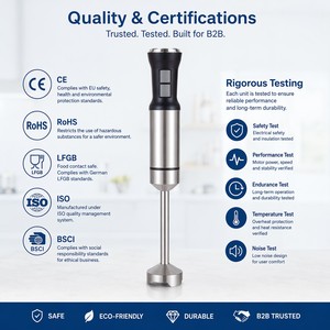 <span class=keywords><strong>Batidora</strong></span> de Mano Comercial de 1000W, Mezcladora de Inmersión Profesional de Alta Resistencia, Velocidad Variable Continua, Acero Inoxidable - Product Image 3