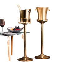 Seau à vin moderne en acier inoxydable de haute qualité 5L, support pour seau à vin, seau à glace pour mariages, bars et fêtes