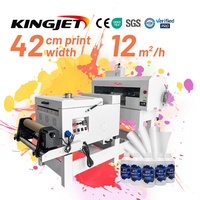Imprimante DTF Kingjet pour films PET, ensemble d'impression DTG pour T-shirts XP600 I3200, machine d'impression à 2 têtes 30cm 60cm, imprimante DTF grand format A2 A3