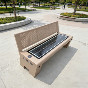 Panca <span class=keywords><strong>da</strong></span> Parcheggio Intelligente con Ricarica Solare Wireless, Illuminazione LED e Riproduzione Bluetooth - Product Image 1