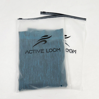 50 QUANTITÉ MINIMALE DE COMMANDE Biodégradables Personnalisé Mat CPE Givré Noir Curseur Ziplock Grand Vêtements À Glissière Emballage Sacs Avec Impression Logo