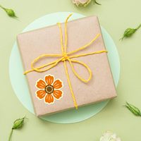 Autocollants en PVC en forme de fleur pour explosions, étiquettes décoratives pour boîtes cadeaux, 500 autocollants C702 personnalisables
