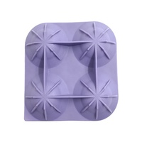 Bac à glaçons en silicone réutilisable à 4 cavités avec lance-glaçons intégré pour boissons, cocktails, whisky