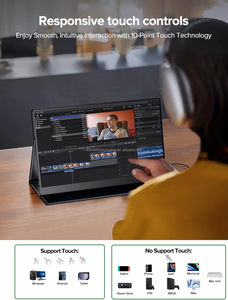 USB-C du lịch Màn hình 14/15.6/16 inch màn hình kép cho PC Mac điện thoại 1080P 2.5K 4K từ xa làm việc IPS C cho chơi game thứ hai màn hình - Product Image 3