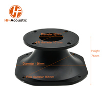 Klaxon diffuseur noir Super aluminium 2 pouces Boulon sur Compression Driver Horn