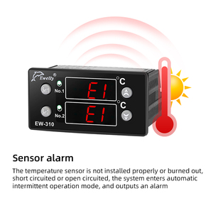 Multistage Pump Chiller <strong>Temperature</strong> <strong>Controller</strong> 3 <strong>Relay</strong> <strong>Output</strong> Cooling and Heating EW-310 Dual Display Digital Thermostat - Product Image 5