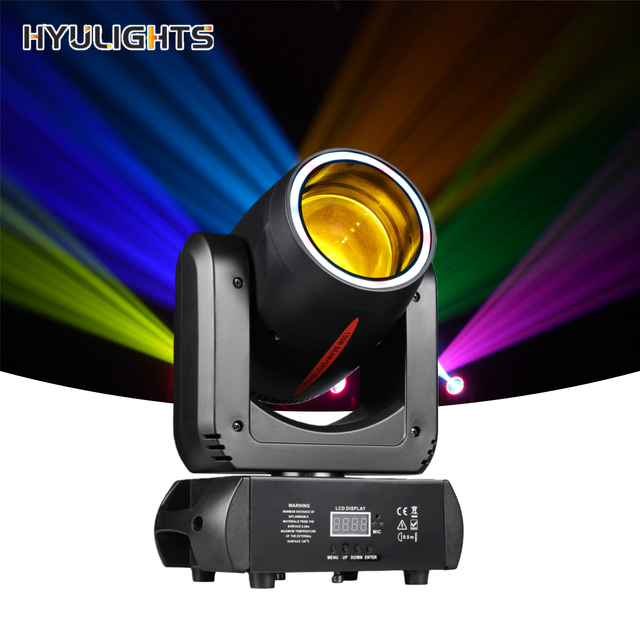 180W LED Mini Beam Spot Strobe Moving Head Light 3D Prism Halo Effect DMX512 Party Lights for DJ Stage Lighting Equipment