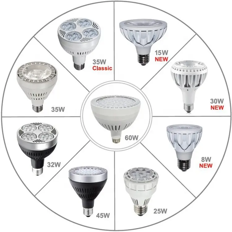 Par 30 Led Bulb Focos Spot Light 15/25/45/60 Degree Par30 Led 6500k Short Long Neck Led Dimmable E27 Par 30 Par 38 Light Bulbs