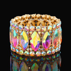 Lei balla danza del ventre accessori Costume in metallo cristallo di vetro strass catena a mano per danzatrici del ventre professionali - Product Image 3