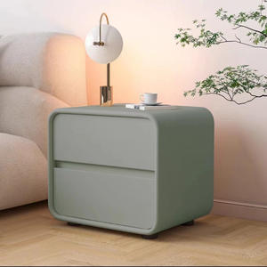 <span class=keywords><strong>Table</strong></span> <span class=keywords><strong>de</strong></span> chevet intégrée en bois massif, style crème, petite armoire moderne et armoire <span class=keywords><strong>de</strong></span> rangement pour chambre à coucher - Product Image 2