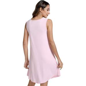 Camisón sin mangas personalizado para mujer, cuello en V, de viscosa de bambú, transpirable y cómodo. - Product Image 2