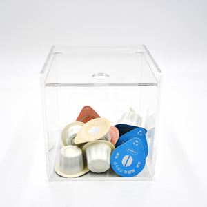 Boîte de rangement pour capsules de café en acrylique transparent pliable carrée moderne de haute qualité pour les cafés et les bureaux - Product Image 1