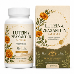 Cápsulas <span class=keywords><strong>de</strong></span> Luteína y Zeaxantina con Vitamina A y Zinc para el Bienestar Macular y <span class=keywords><strong>la</strong></span> Claridad Visual, Suministro a Granel ODM - Product Image 1