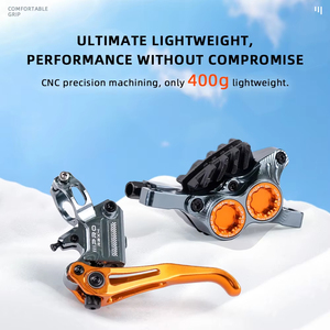 ONIRII IIIPRO R2X4 MTB Freno de disco hidráulico Cable interno de 4 pistones Pinza MTB de liberación rápida para MTB, escalada, AM,XC NUEVO - Product Image 5