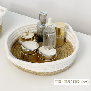 Factory Hot Sale <b>Storage</b> <b>Baskets</b> Woven Cotton Rope <b>Basket</b> Organizing Home Decoration - Product Image 4