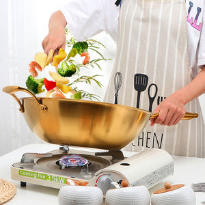 Vente en gros Outil de cuisine en acier inoxydable Batterie de cuisine Marmite Poêle à frire Marmite Chef chinois Fry <span class=keywords><strong>Wok</strong></span> - Product Image 6