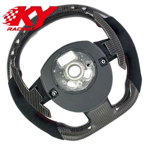 พวงมาลัยคาร์บอนไฟเบอร์แบบสปอร์ตพร้อมไฟ LED แสดงรอบเครื่องยนต์และแป้นเปลี่ยนเกียร์สำหรับ Audi A4 A5 A7 A8 B7 B8 B9 RS3 RS4 S3 S4 S5 S6 Q5 Q7 - Product Image 3