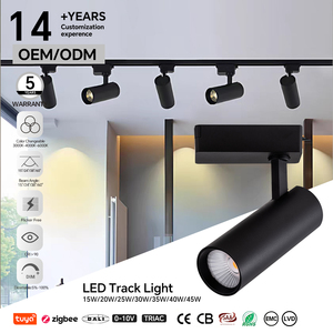 <span class=keywords><strong>Luz</strong></span> LED de Riel Comercial Regulable de Alto CRI 15-45W con Certificación CE SAA para Proyectos de Iluminación Completa de Tiendas y Boutiques - Product Image 1