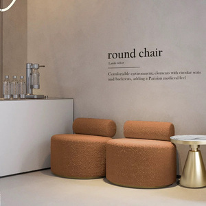 Phòng khách màu trắng sang trọng phòng chờ ghế đơn biệt thự phòng ngủ căn hộ Cafe Đơn Sofa lười - Product Image 3