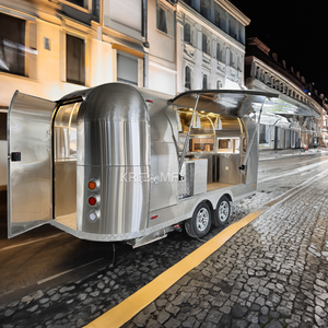 Camion de cuisine mobile carré pour la vente de hot-dogs, glaces et frites – Remorque de concession pour affaires de restauration rapide - Product Image 1