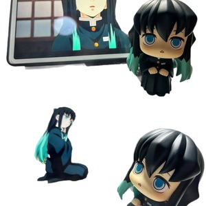 Figuras de Demons Slayers Tokitou Muichirou Kanroji <span class=keywords><strong>Mitsuri</strong></span> Shinazugawa Sanemi, artículos de exhibición, modelos, decoración de pasteles, regalo para niños - Product Image 5