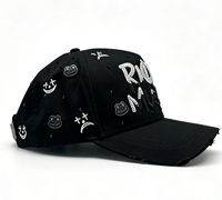 Gorras de Béisbol al por Mayor de Fábrica G5 con Visera Curva, 5 Paneles, Forro de Satén, Gamuza y Pedrería, San Judas Tadeo, Gorras Rico